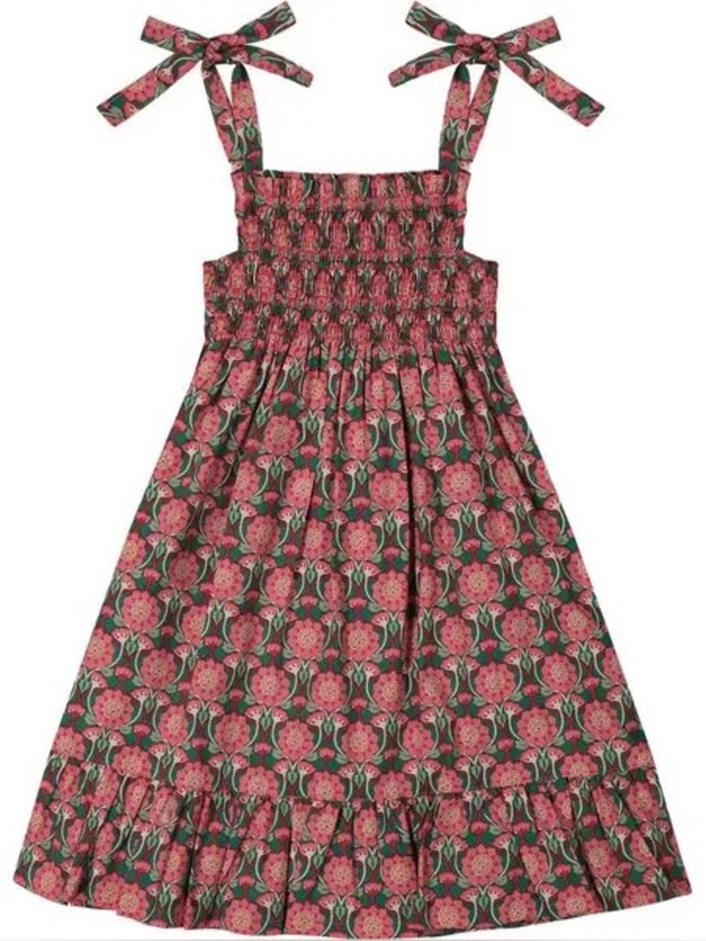 Busy Bees India Shoulder Tie Sundress in Pink Lotus - Size 6 NWOT